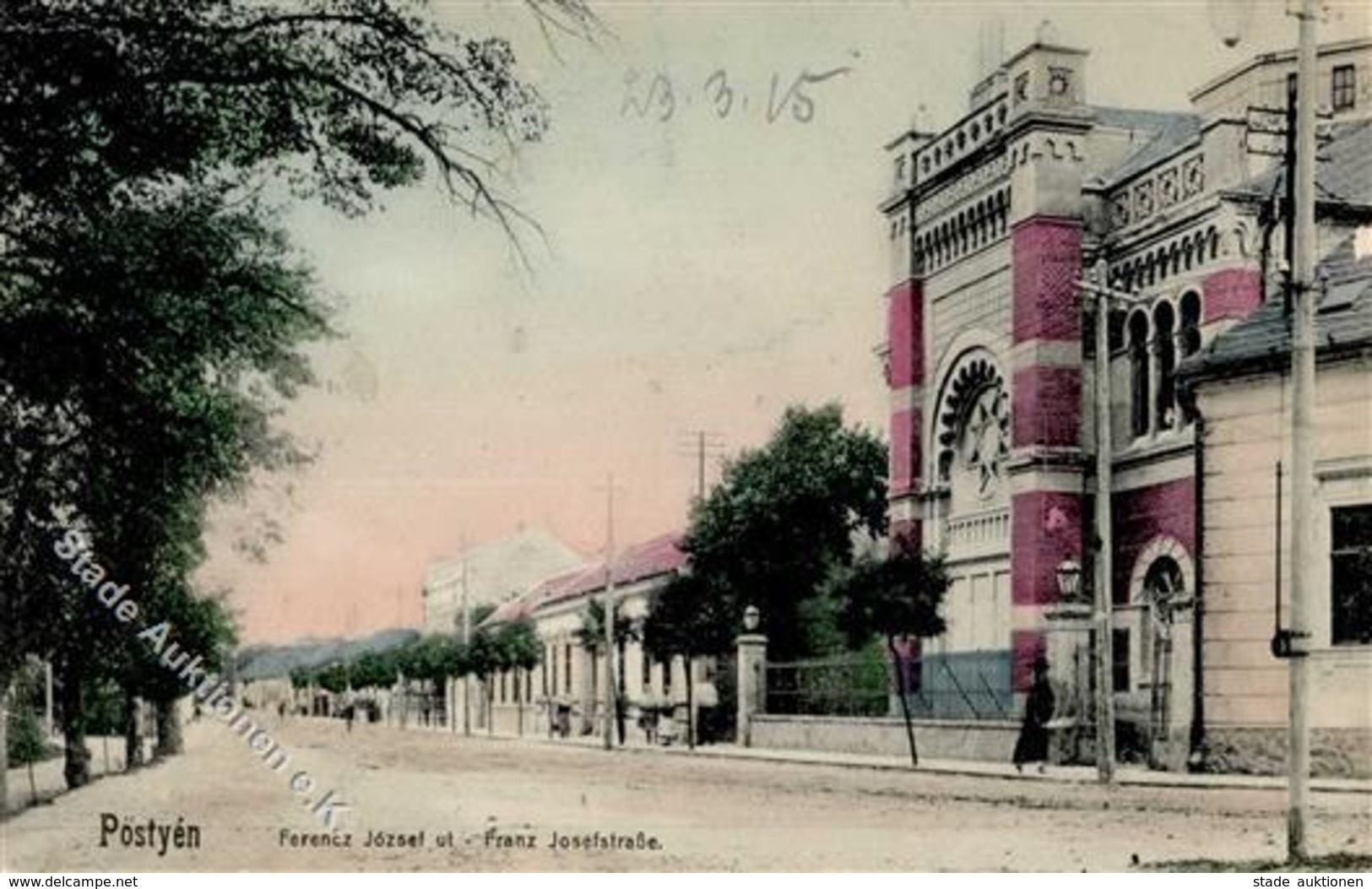 Synagoge Pöstyen Slowakei Ansichtskarte 1915 I-II Synagogue - Judaika