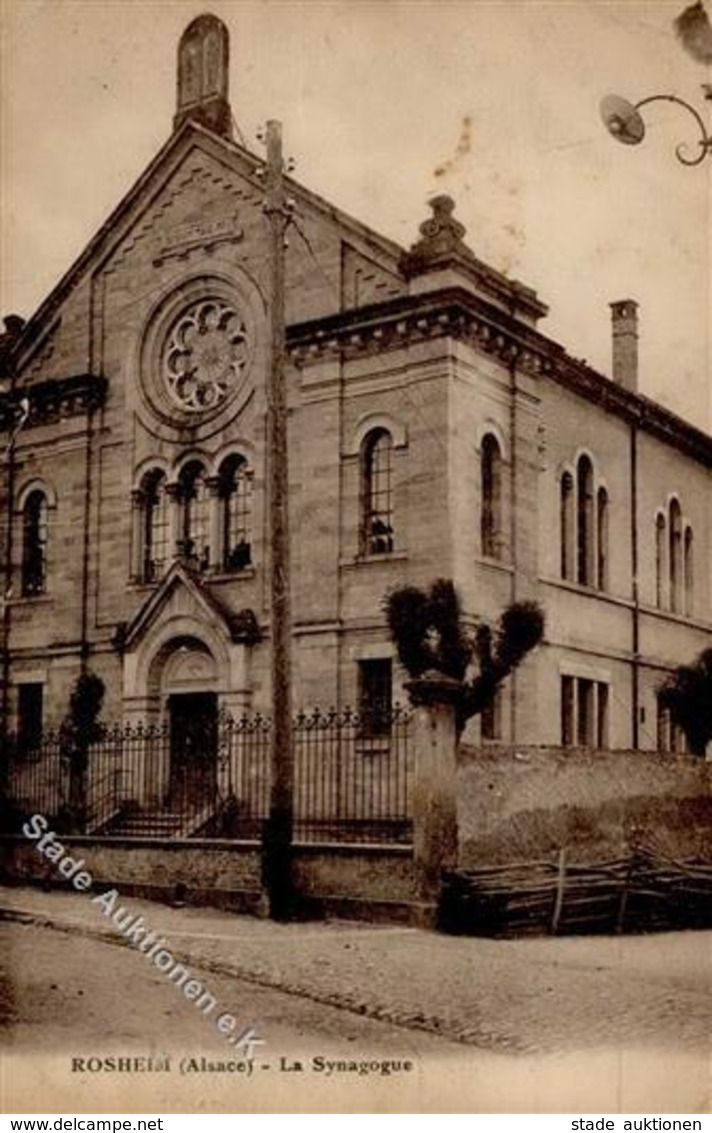 Synagoge ROSHEIM,Elsass - Fleckig, Einriß III Synagogue - Judaika