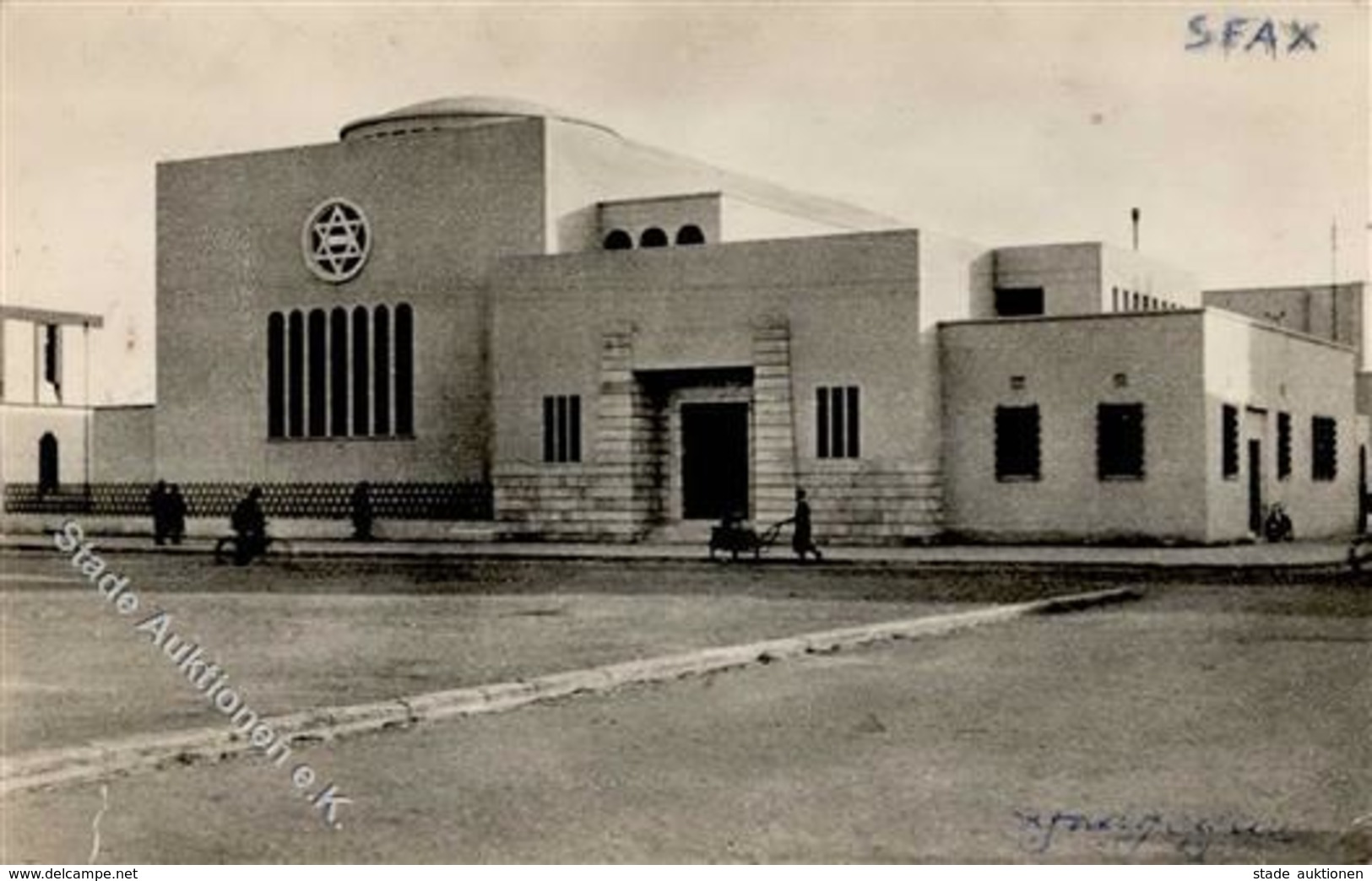 Synagoge Sfax Tunesien Foto-Karte II (Stauchung, Bug) Synagogue - Judaika