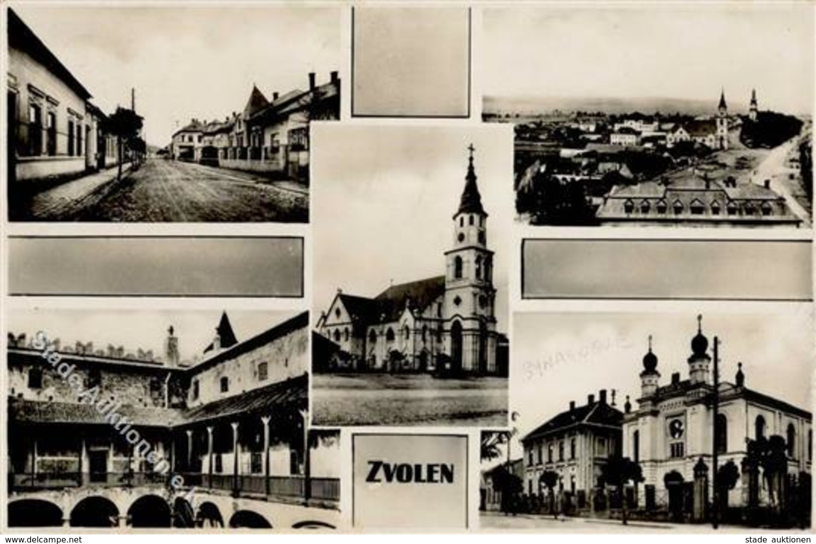 Synagoge ZVOLEN - Mit Synagoge Rechts Unten I Synagogue - Judaika