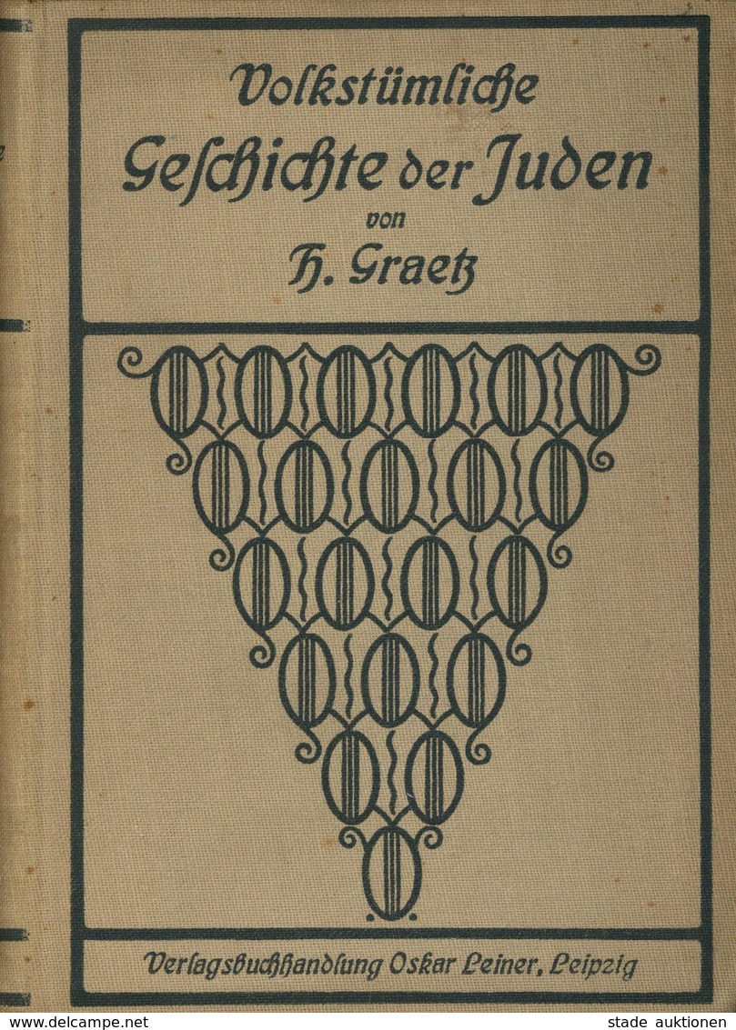 Judaika - BUCH -VOLKSTÜMLICHE GESCHICHTE Der JUDEN- 609 Seiten, Breslau 1888 I-II Judaisme - Giudaismo