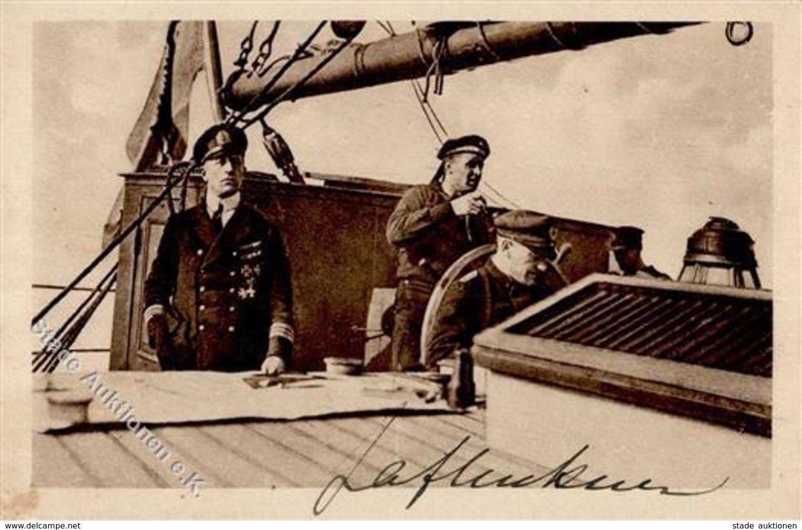 Marine WK I Graf Luckner Mit Unterschrift I-II - Oorlog