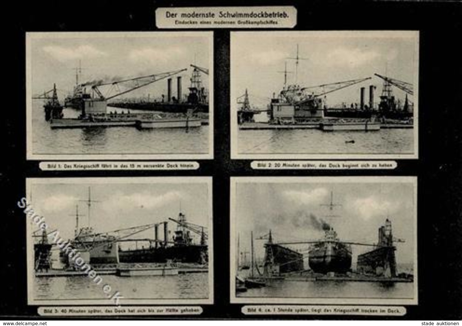 Marine WK I Kiel (2300) Schwimmdock 1916 I-II - Guerra