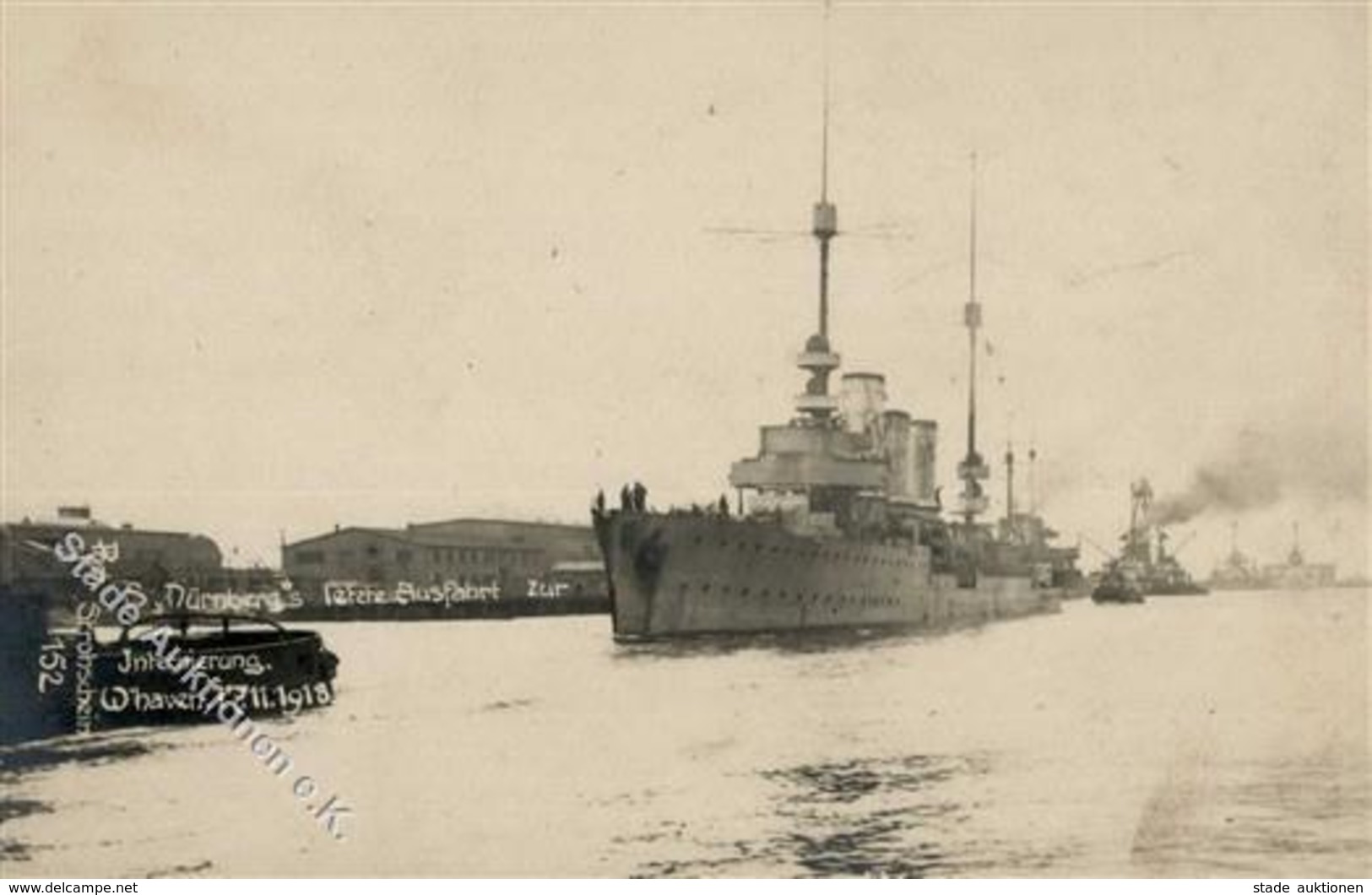 Schiff Kreuzer WK I SMS Nürnberg Vor Der Internierung Foto-Karte I-II Bateaux Bateaux - Guerra