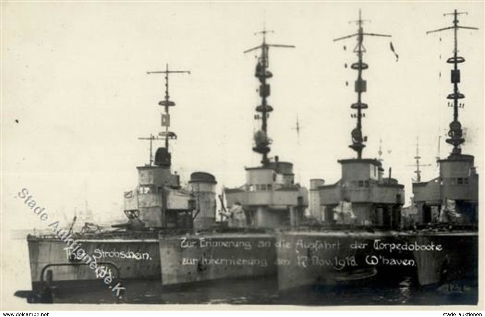 Schiff Kreuzer WK I Torpedoboote Vor Der Internierung Foto-Karte I-II Bateaux Bateaux - Guerra
