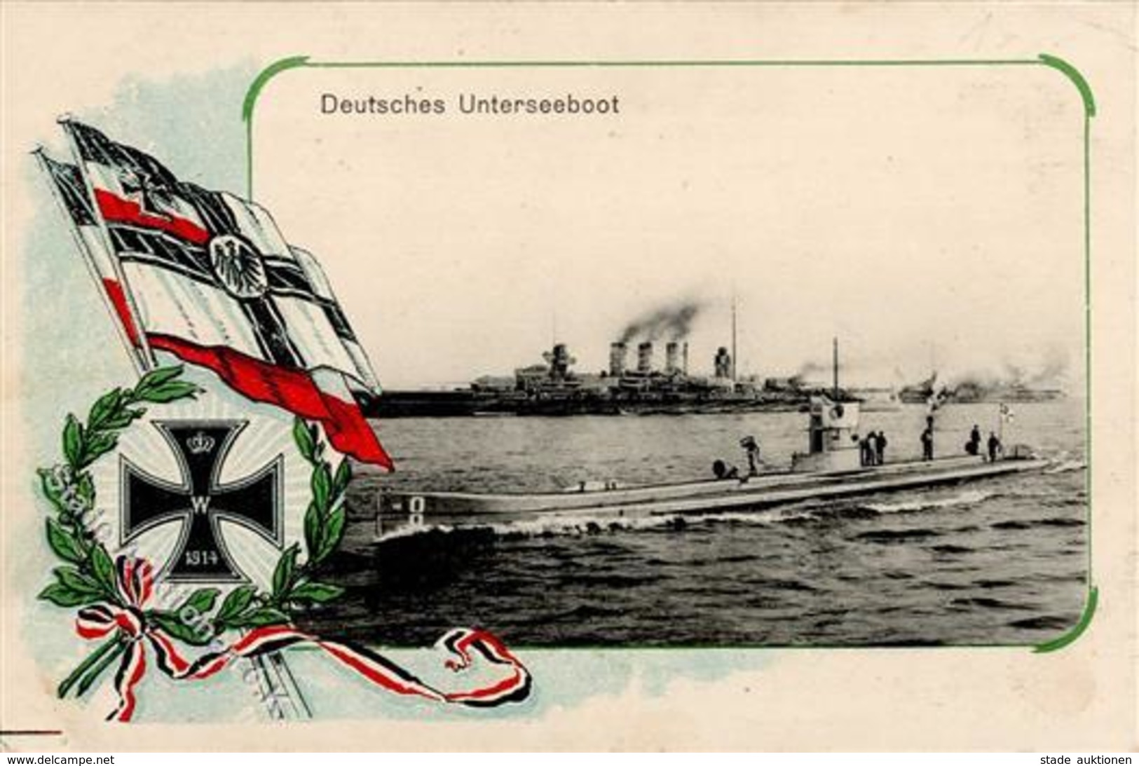 U-Boot WK I Stempel Kaiserliche Marine Briefstempel Kommando D. II. Torpedodivision I-II - Guerra