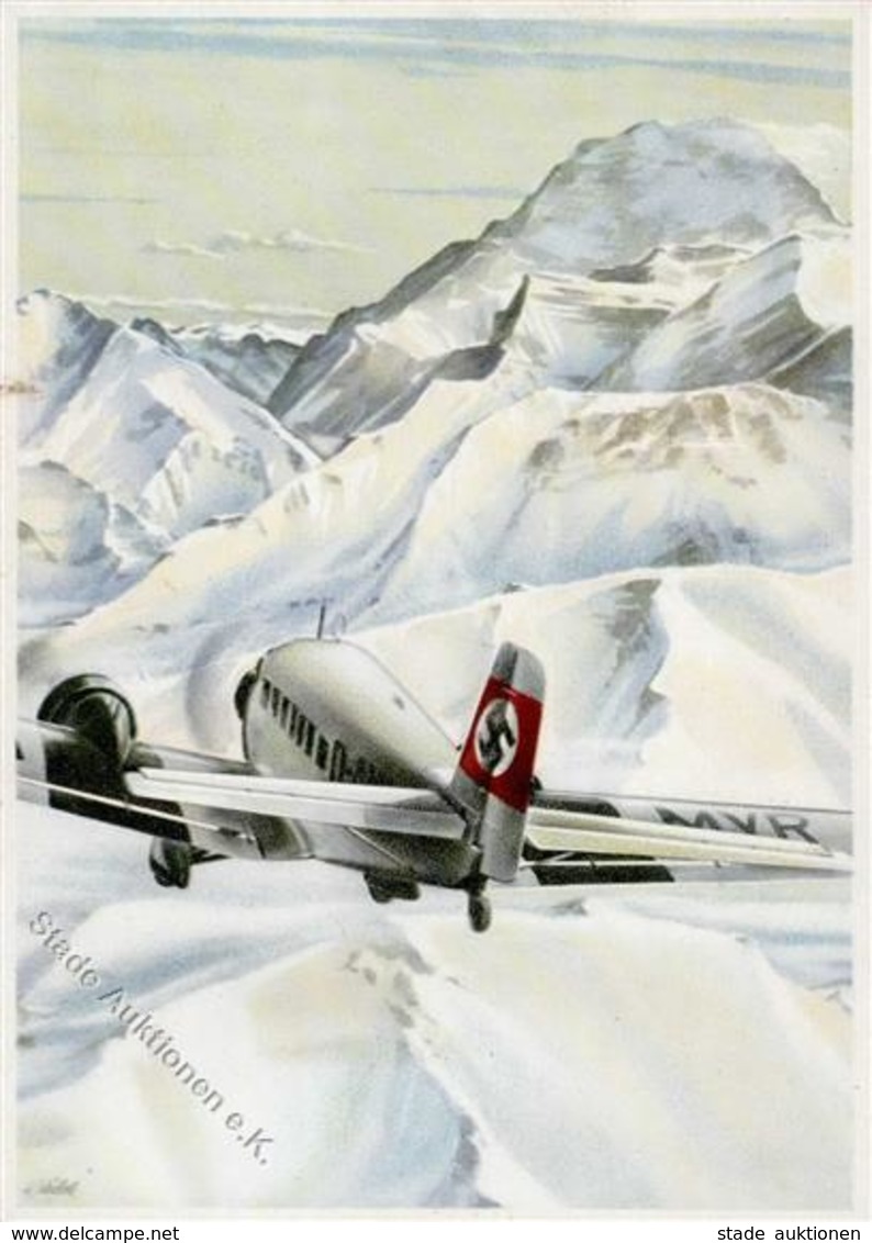 Flugzeug Vor 1945 WK II Pioniere Des Weltluftverkehrs Sign. Schöbel, H.  Künstlerkarte I-II Aviation - 1939-1945: 2a Guerra