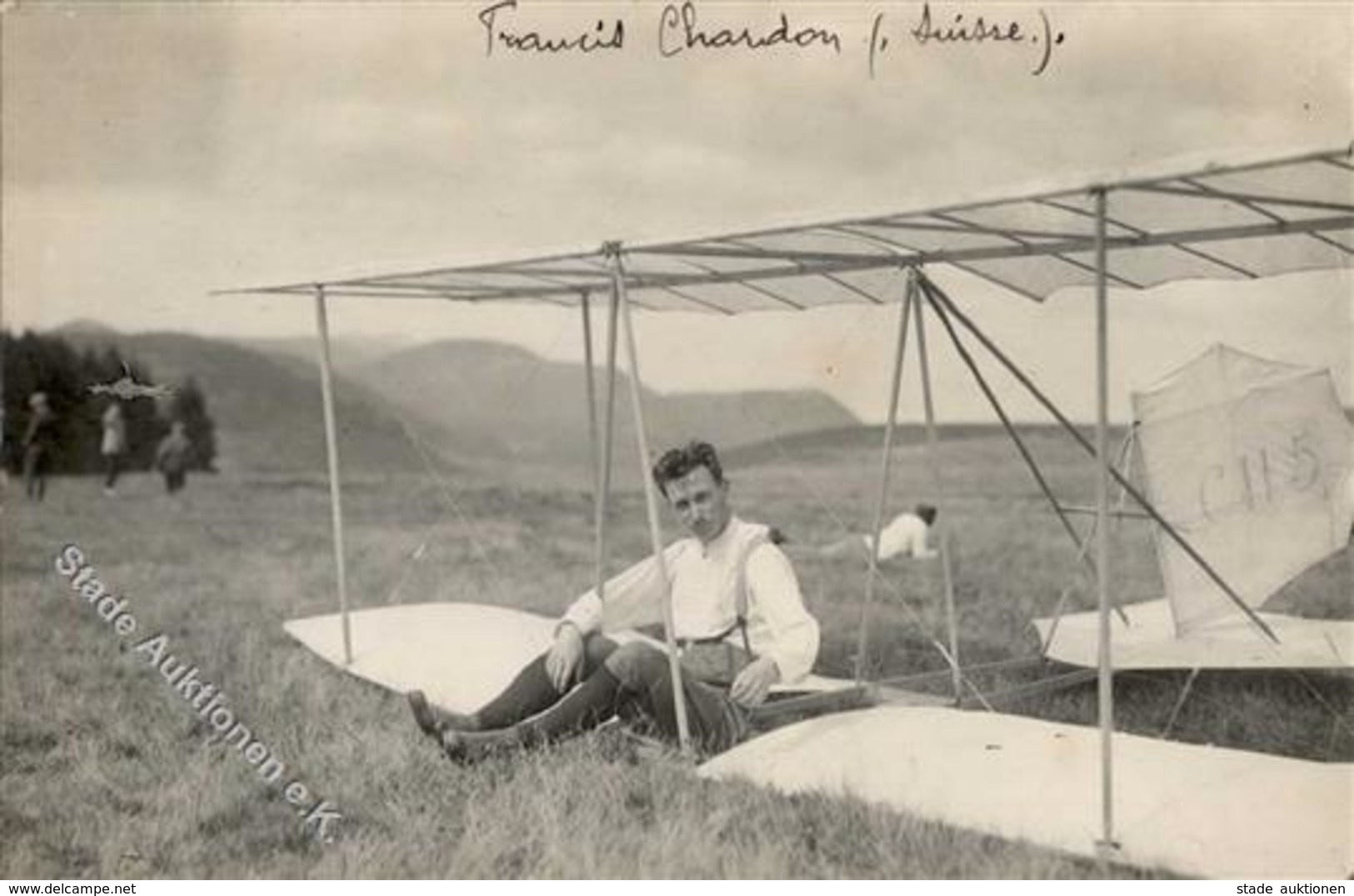 Flugwesenpionier Francis Chardon Foto AK I-II - Aviatori