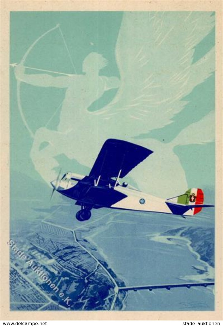 Flugwesen WK II Italien Arma Aeronautica Sign. Ferrari, G. Künstlerkarte I-II Aviation - 1939-1945: 2. Weltkrieg