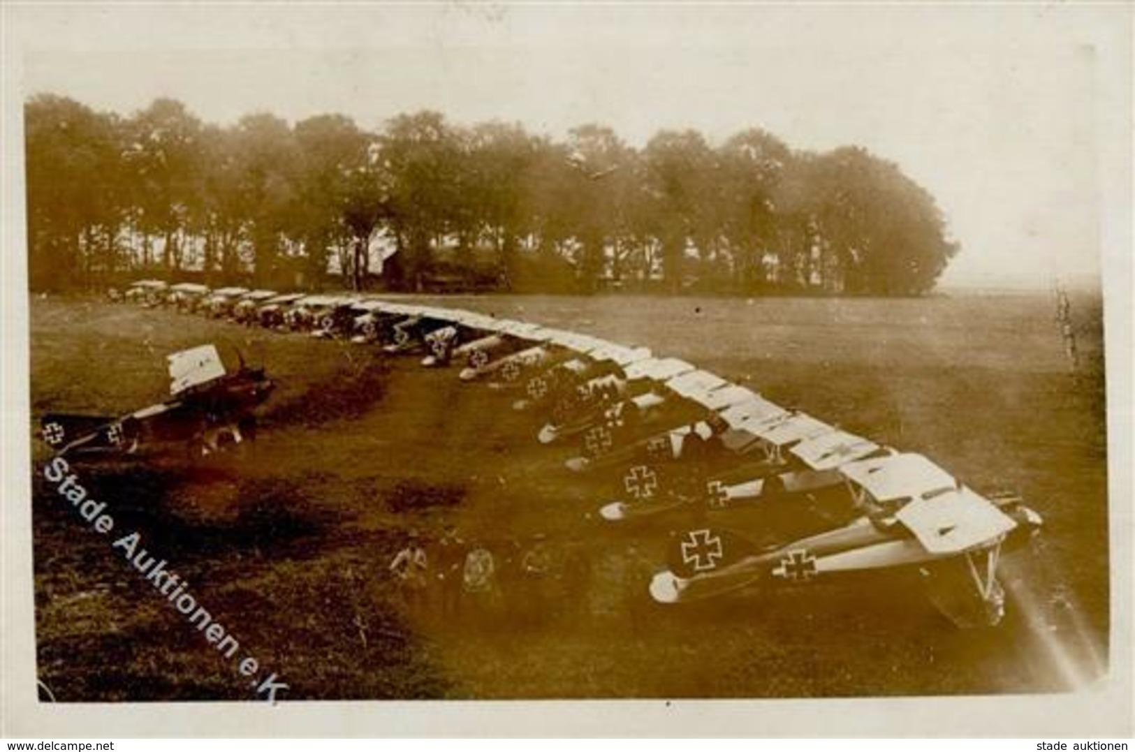 Flugzeug WK I Vermtl. Fliegerschule Foto-Karte I-II Aviation - 1914-1918: 1a Guerra