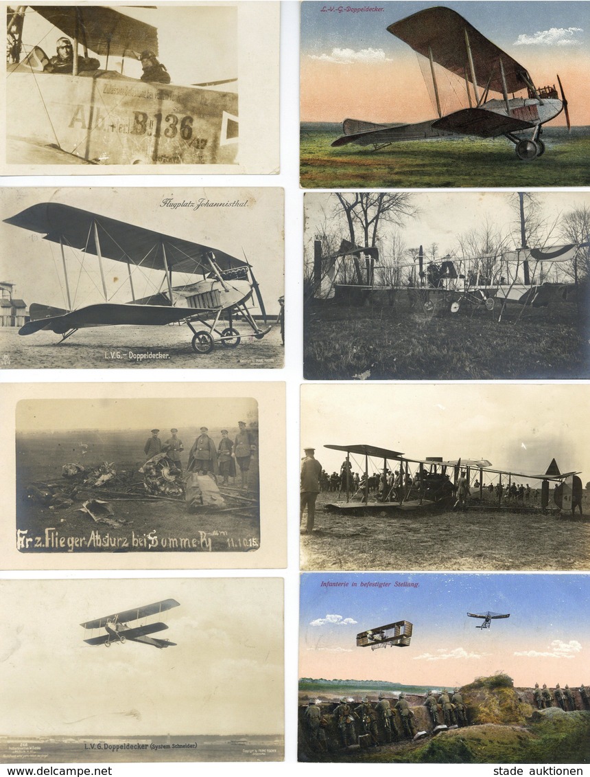 Flugzeug WK I WK II Zivil Militär Und Segelflug Lot Mit Circa 40 Ansichtskarten I-II Aviation - 1914-1918: 1a Guerra