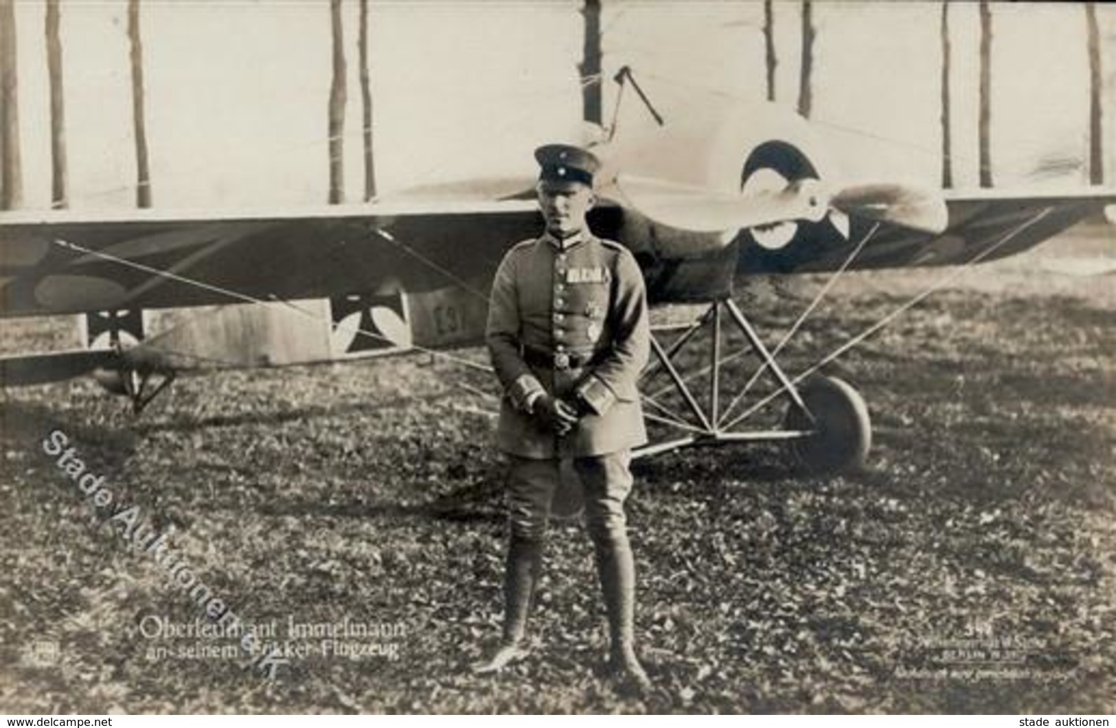 Sanke, Pilot Nr. 347 Immelmann Oberleutnant Foto AK I-II - Guerra 1914-18