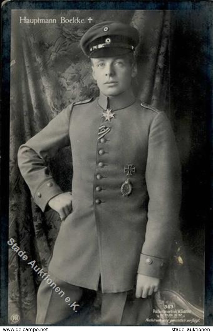 Sanke, Pilot Nr. 363 Boelcke Hauptmann Foto AK I-II - Guerra 1914-18