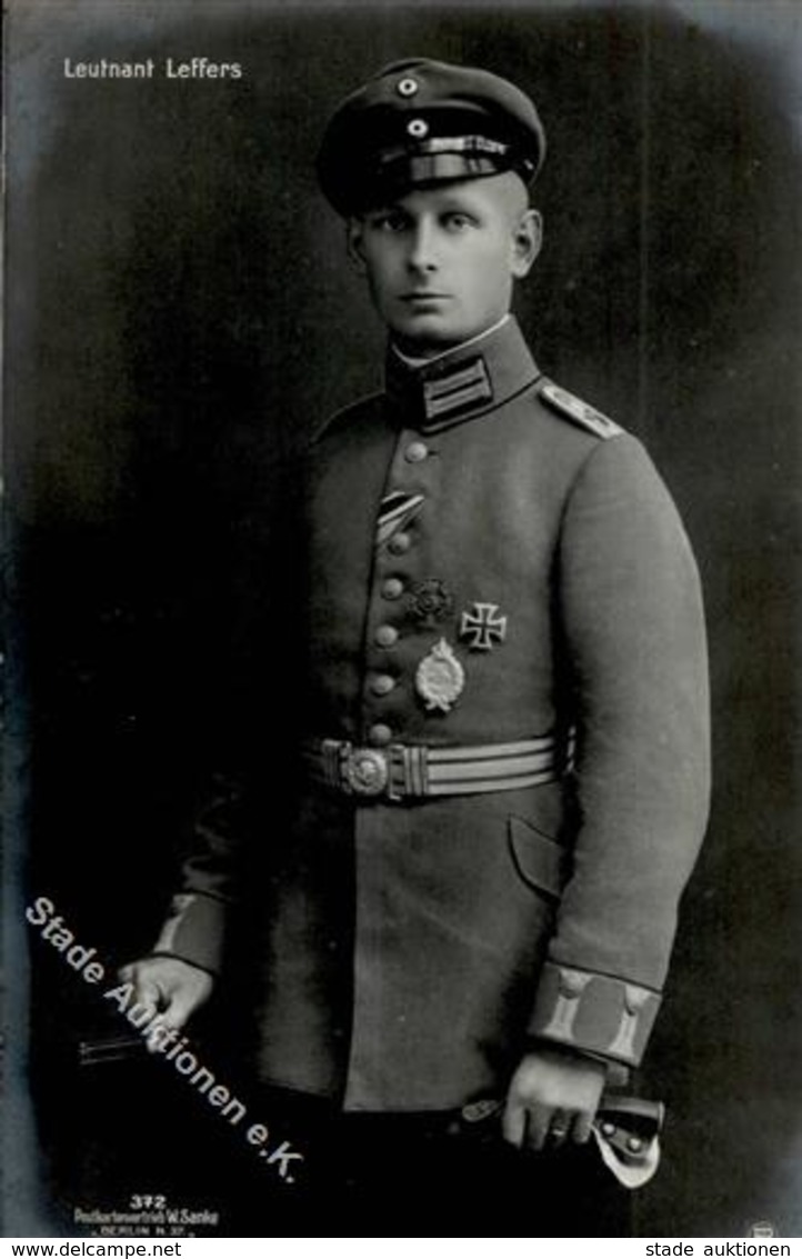 Sanke, Pilot Nr. 372 Leffers Leutnant Foto AK 1916 I-II - Guerra 1914-18