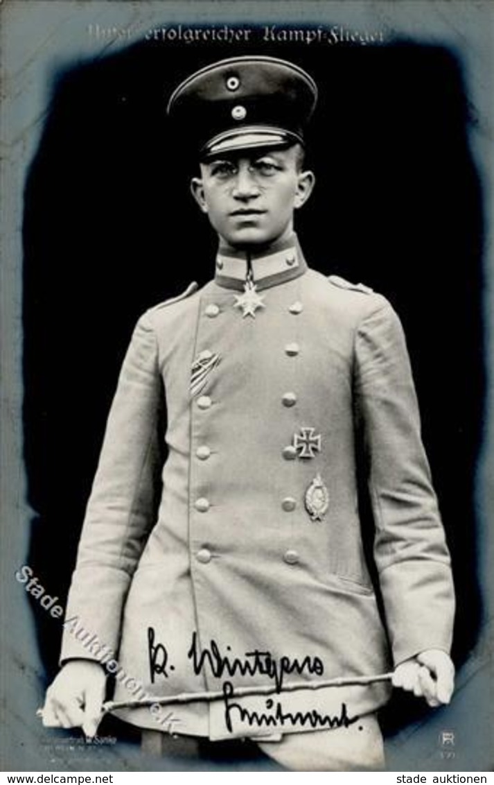 Sanke, Pilot Nr. 378 Wintgens, K. Leutnant Foto AK I-II - Guerra 1914-18