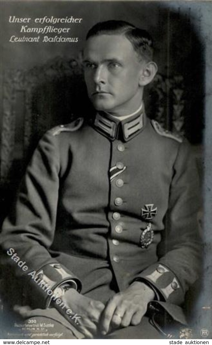 Sanke, Pilot Nr. 390 Baldamus Leutnant Foto AK 1916 I-II - Guerra 1914-18