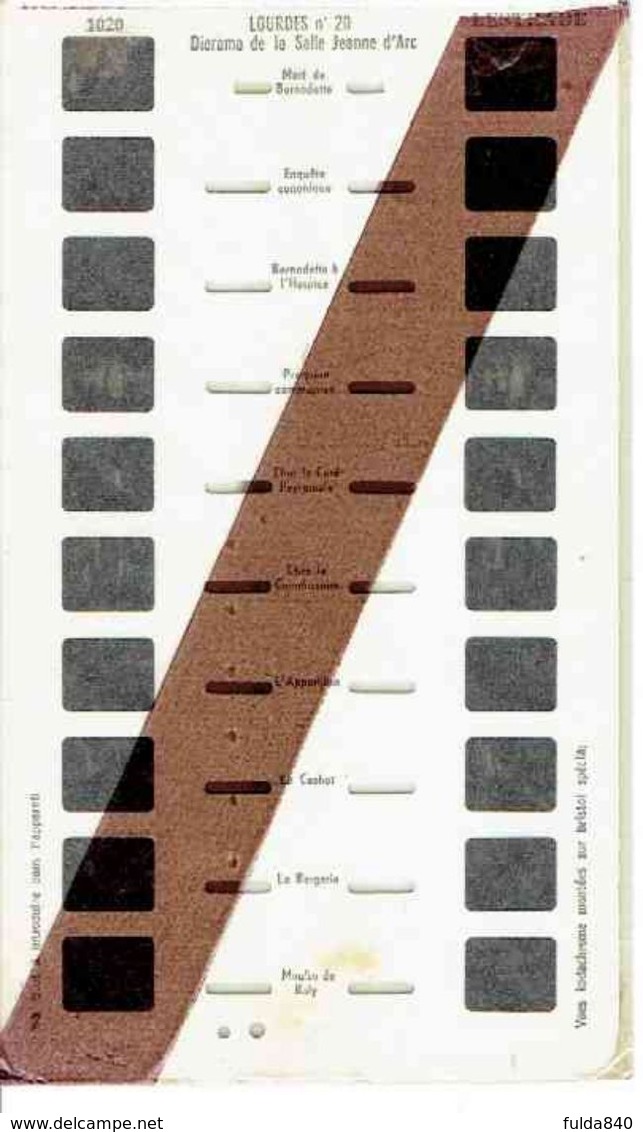 STEREOCARTE LESTRADE. 10 Vues Kodachrome - LOURDES. 20.  1950/58. - Dias