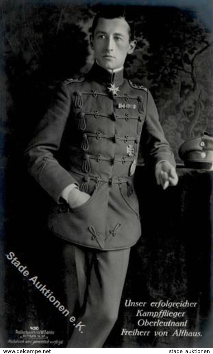 Sanke, Pilot Nr. 430 Althaus Frhr. Von Oberleutnant Foto AK I- - Guerra 1914-18