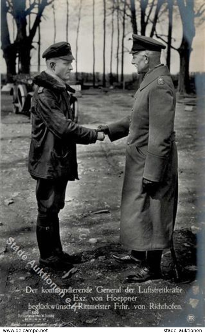 Sanke, Pilot Nr. 509 Hoeppner Exz. V. General U. Richthofen Frhr. V. Rittmeiseter, Foto AK I- - Guerra 1914-18