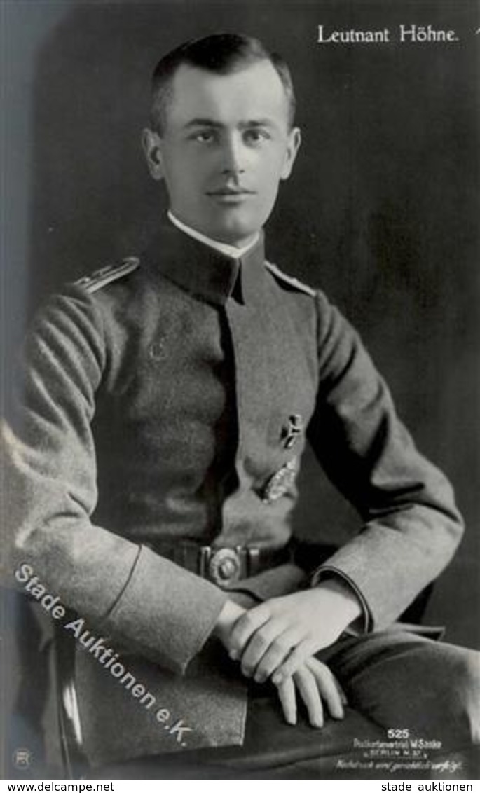 Sanke, Pilot Nr. 525 Höhne Leutnant Foto AK I- - Guerra 1914-18