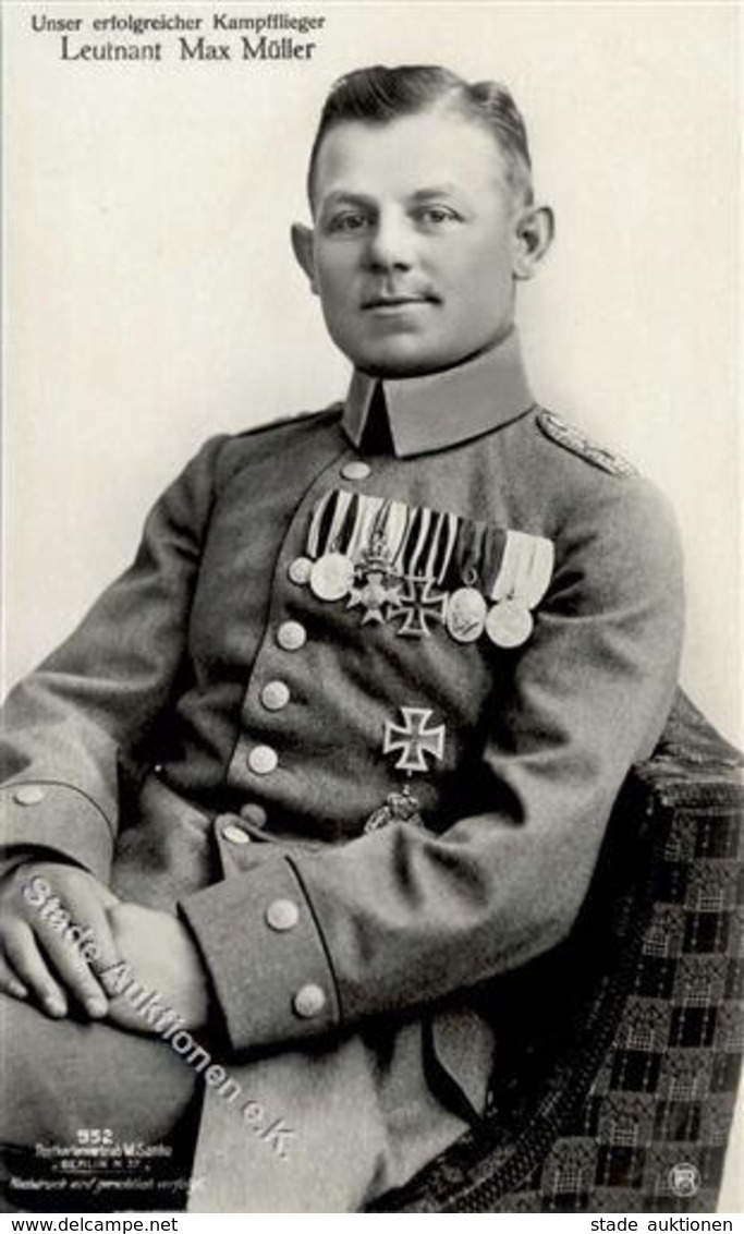 Sanke, Pilot Nr. 552 Müller, Max Leutnant Foto AK I- - Guerra 1914-18