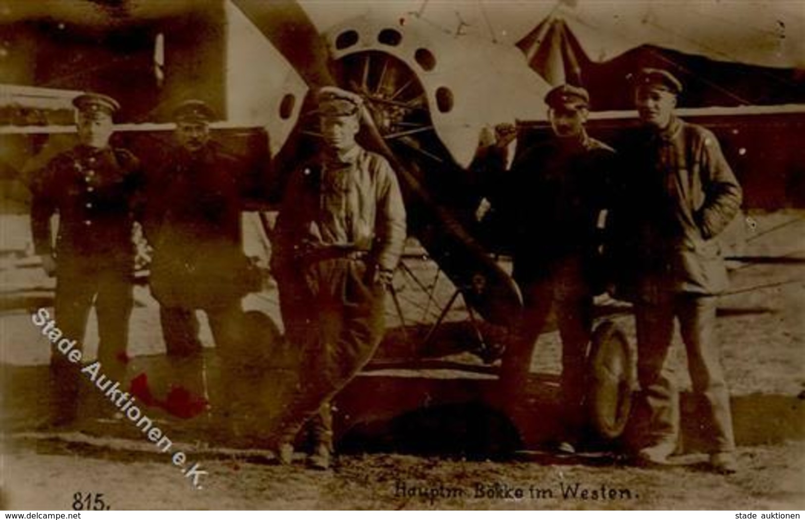 Fliegerasse (WK I) Piloten Hauptmann Bölcke Im Westen Foto AK 1917 I-II - 1914-1918: 1a Guerra