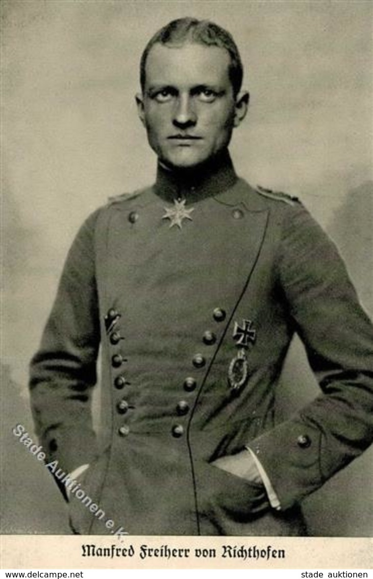 Fliegerasse (WK I) Piloten Richthofen, Manfred Frhr. V.  I-II (fleckig, Abschürfung) - 1914-1918: 1a Guerra