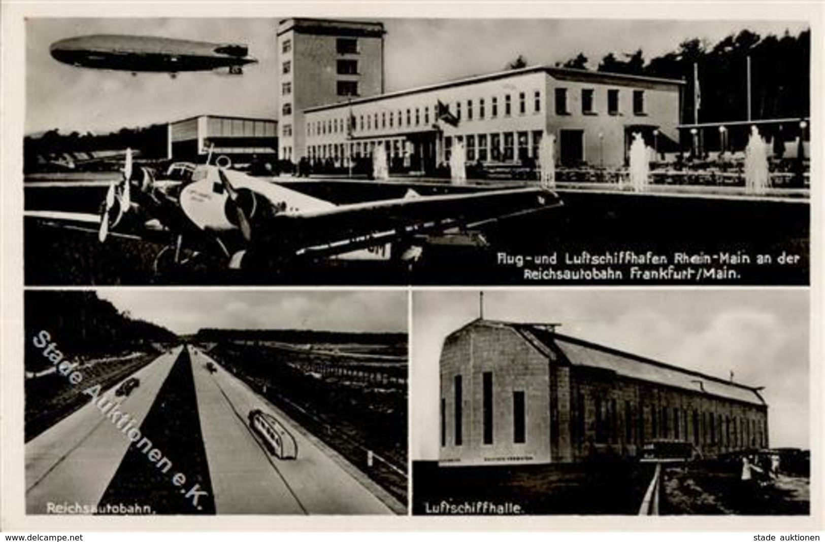 FRANKFURT/Main - FLUG - Und LUFTSCHIFFHAFEN RHEIN-MAIN Mit Reichsautobahn I - Aviatori