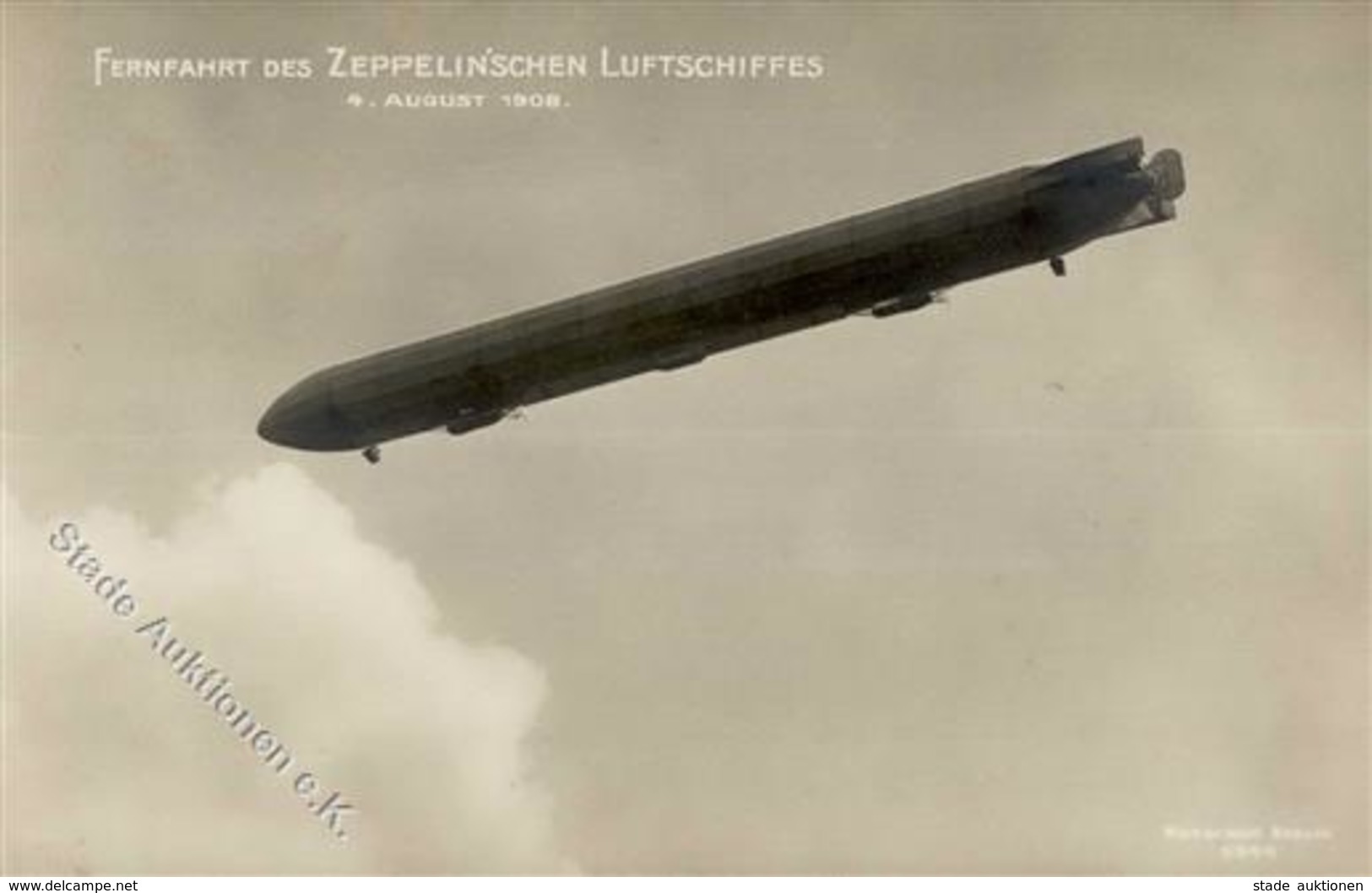 Zeppelin Fernfahrt  Foto AK 1908 I-II Dirigeable - Zeppeline