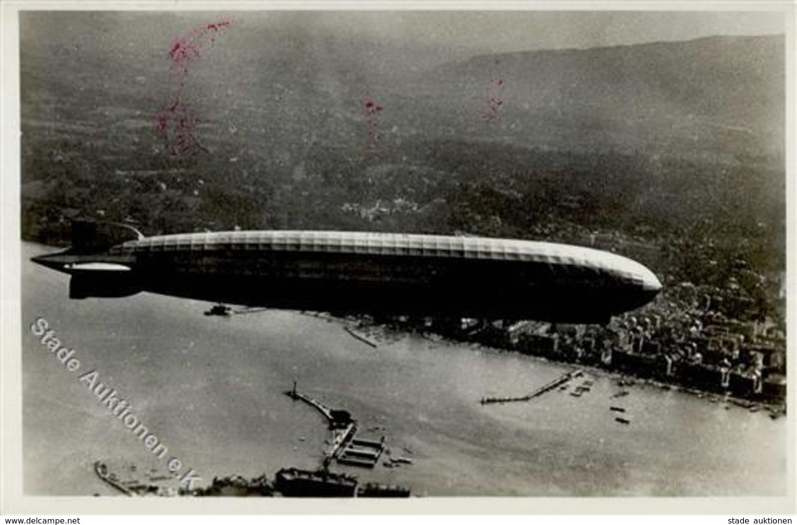 Zeppelin Geneve Aviation Vol Du Zeppelin  I-II (fleckig) Dirigeable - Dirigibili