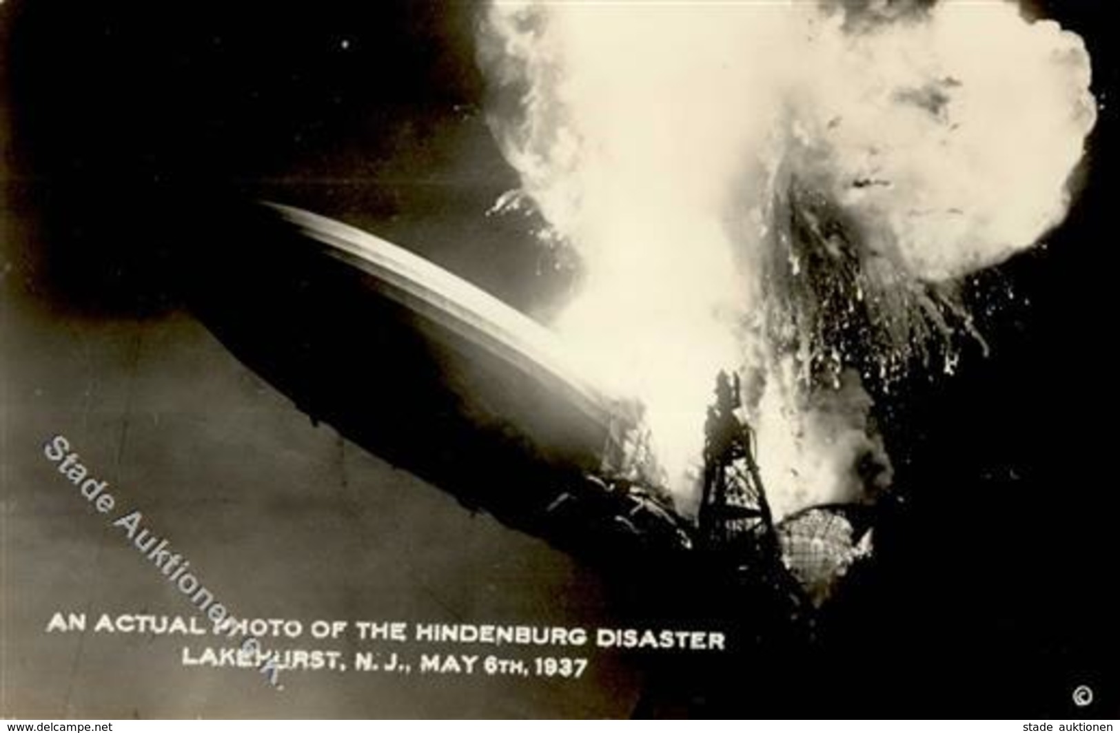 Zeppelin Hindenburg Unglück Lakehurst USA Foto AK I-II Dirigeable - Zeppeline