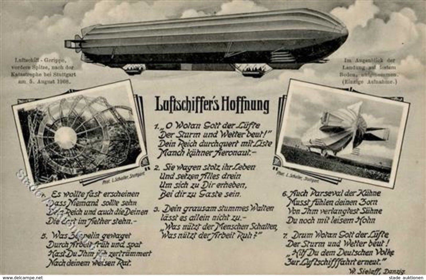 Zeppelin Luftschiffers Hoffnung 1914 I-II Dirigeable - Dirigibili