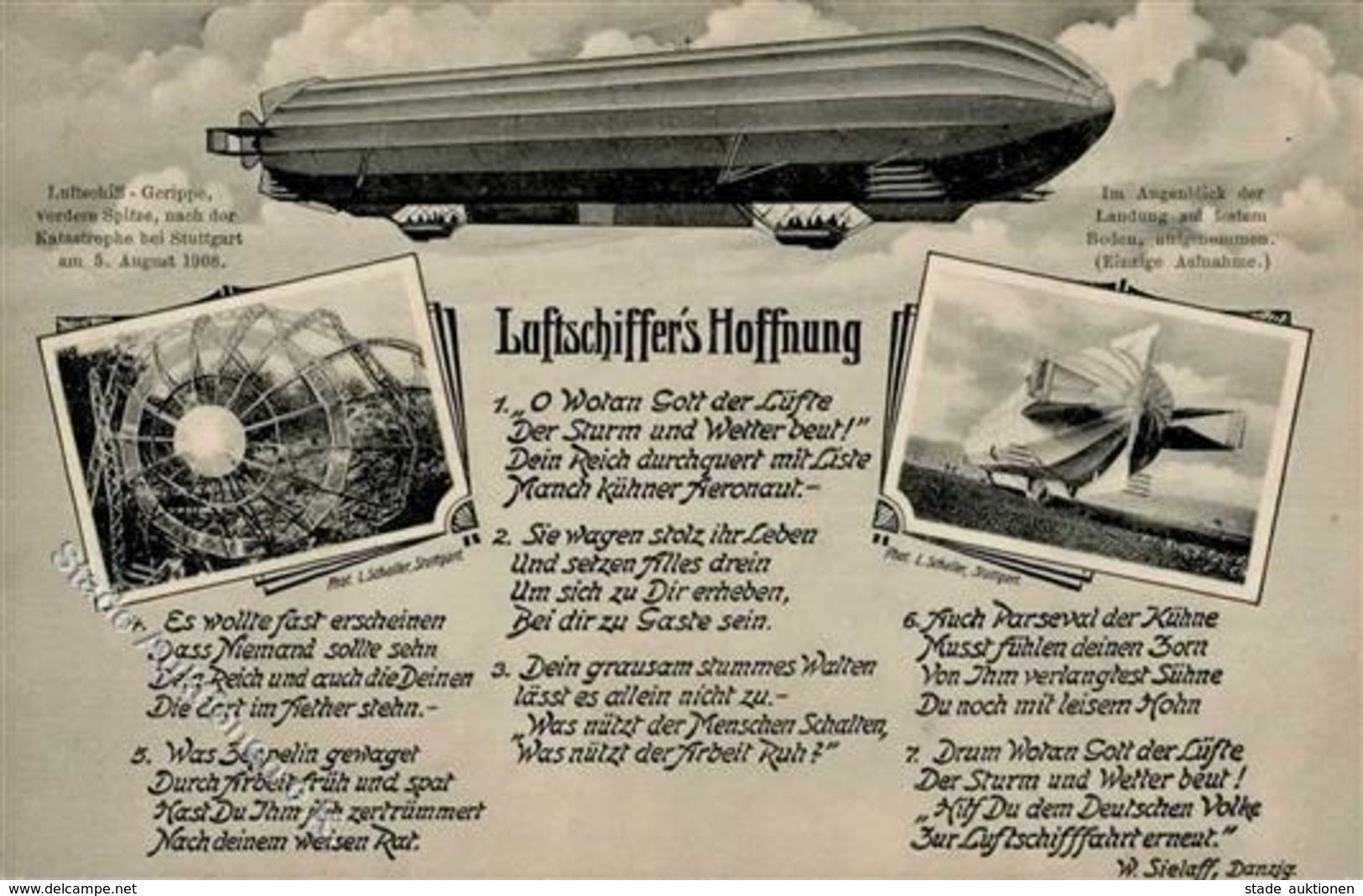 Zeppelin Luftschiffers Hoffnung 1914 I-II Dirigeable - Zeppeline