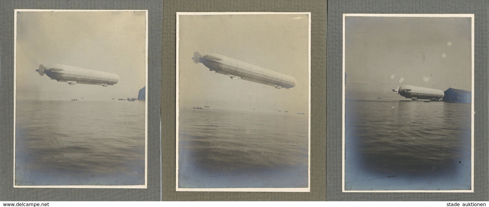 Zeppelin Viktoria Luise Lot Mit 6 Fotos Auf Karton 12,5 X 10 Cm I-II Dirigeable - Dirigibili