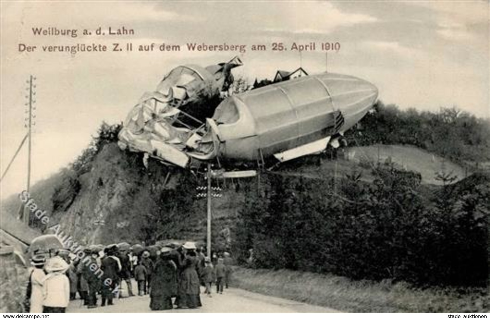 Zeppelin Weilburg (6290) Der Verunglückte Z II 1910 I-II Dirigeable - Dirigibili