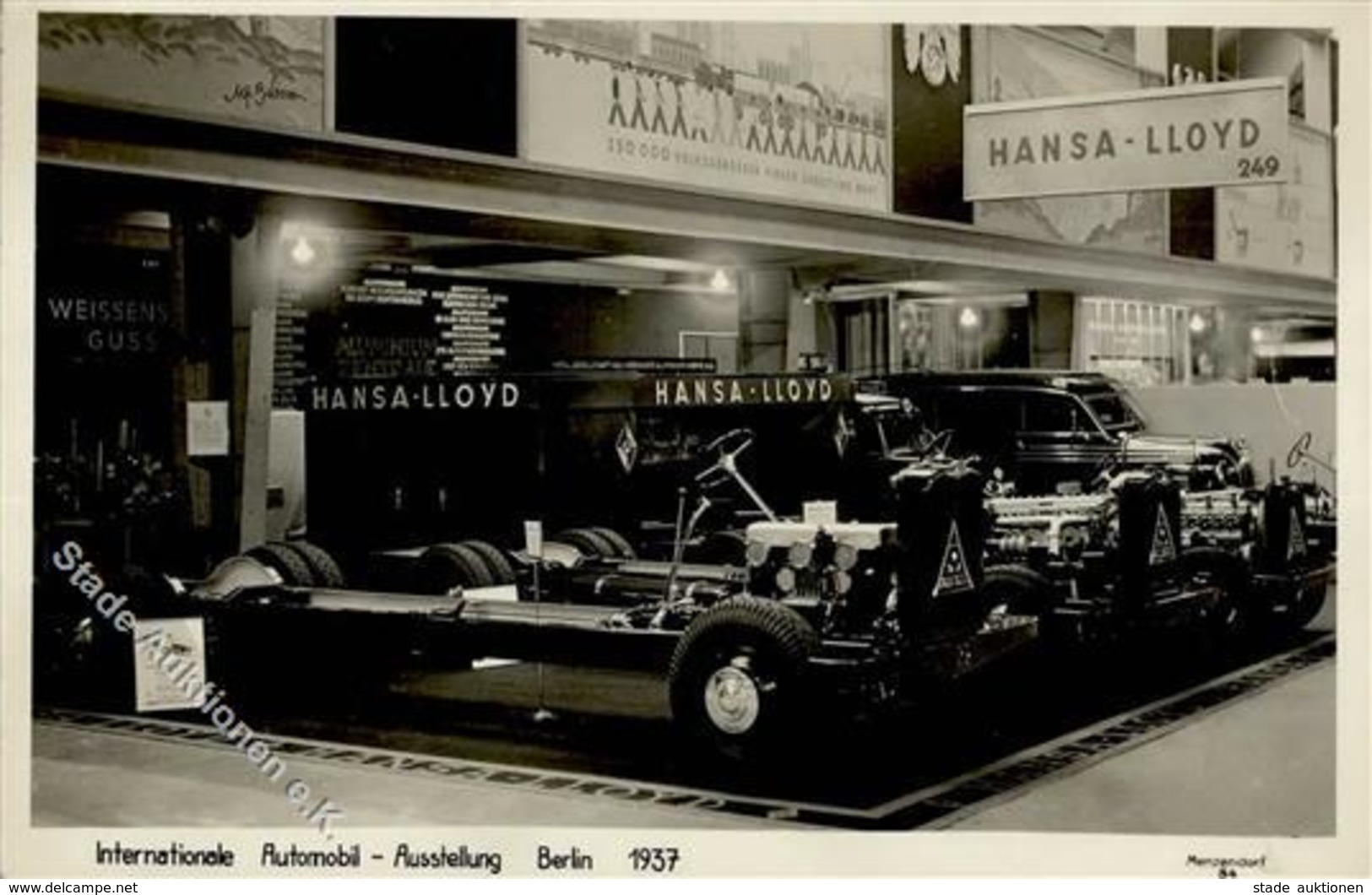 BERLIN IAA 1937 WK II - Nr. 84 - HANSA-LLOYD-Stand Mit S-o I - Turismo