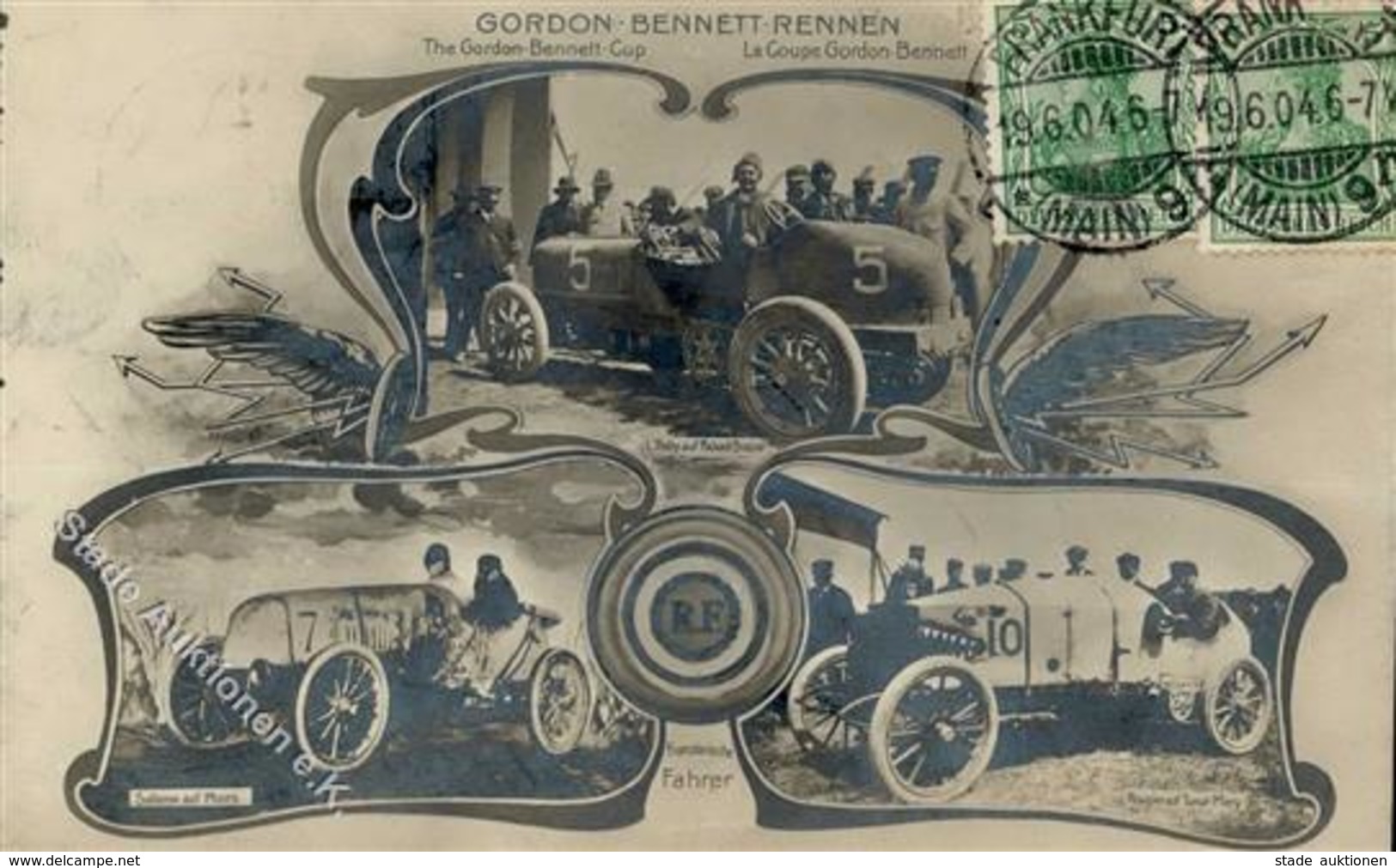 Gordon-Bennett-Rennen Oldtimer Foto AK 1904 I-II (fleckig) - Altri & Non Classificati