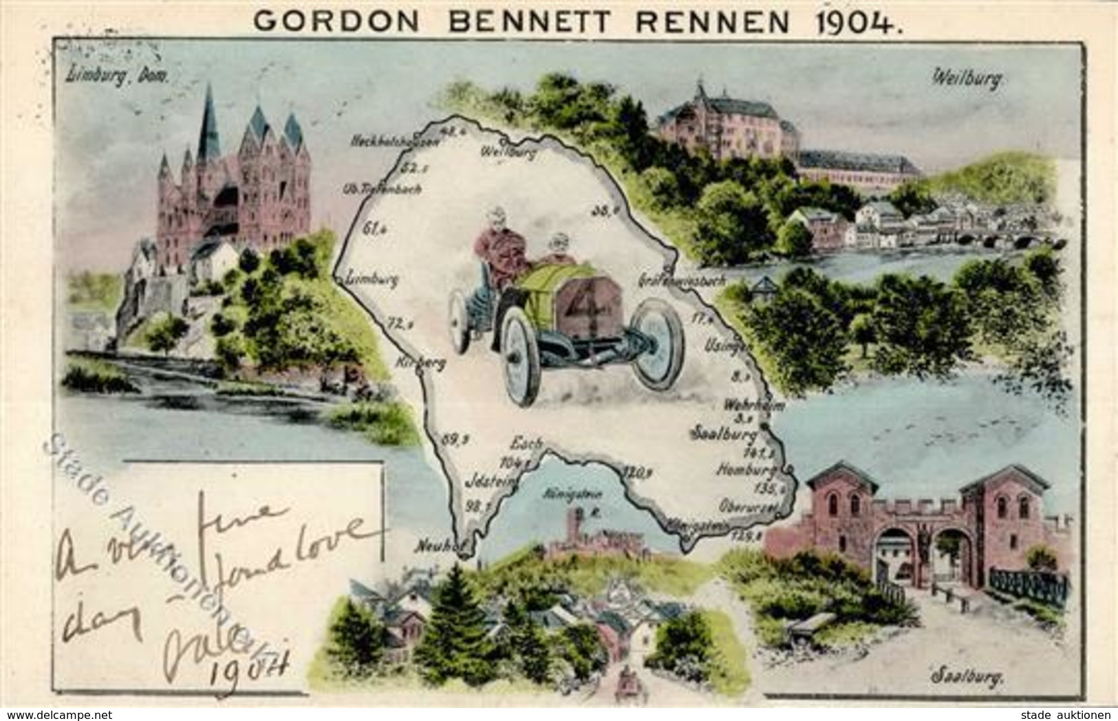 Gordon-Bennett-Rennen Rundkurs 1904 I-II (fleckig) - Altri & Non Classificati