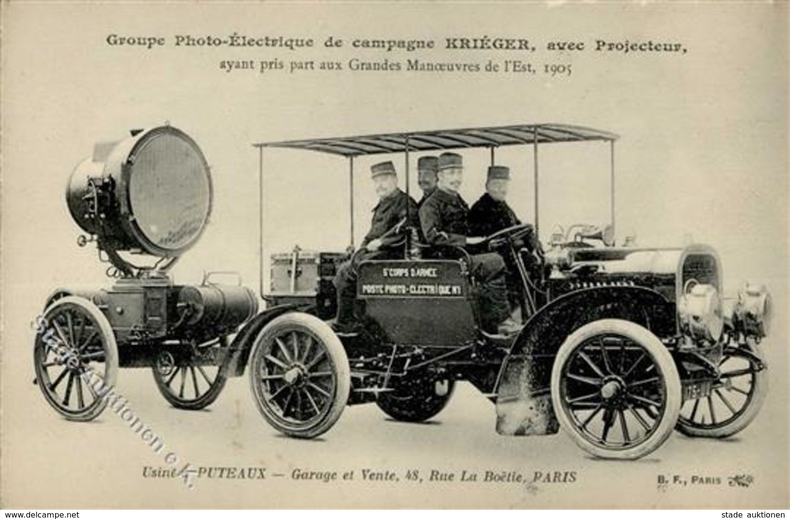 Oldtimer Groupe Phot-Electrique De Campagne Krieger  I-II - Altri & Non Classificati