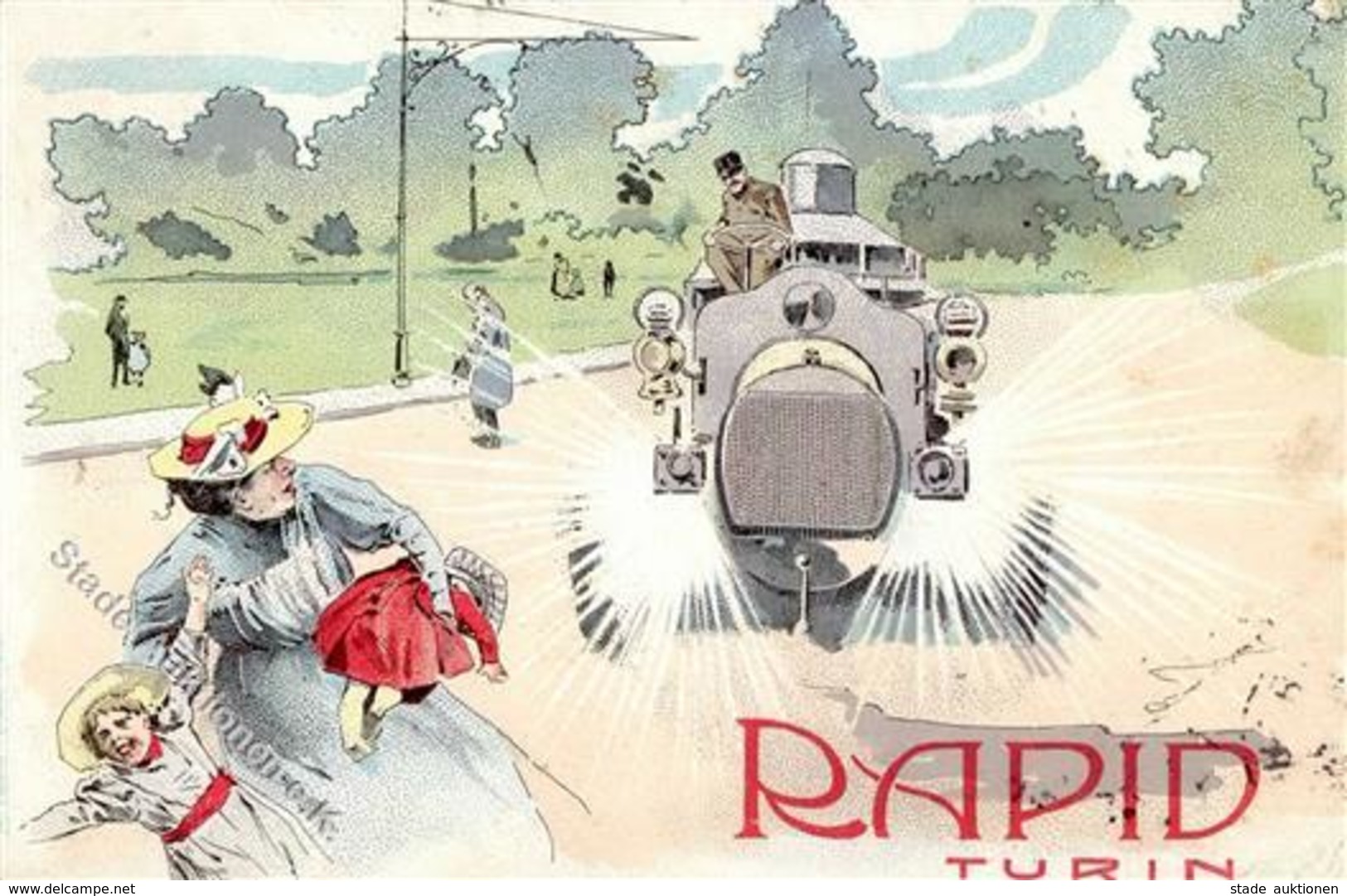 Oldtimer Rapid Künstlerkarte 1907 I-II - Altri & Non Classificati