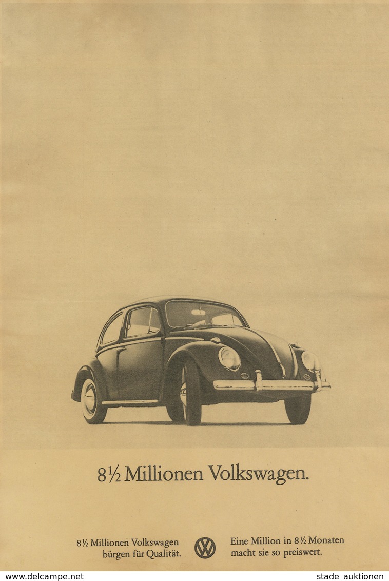 Auto VW Plakat 44 X 31 Cm Mit Raum Für Zudruck I-II - Altri & Non Classificati