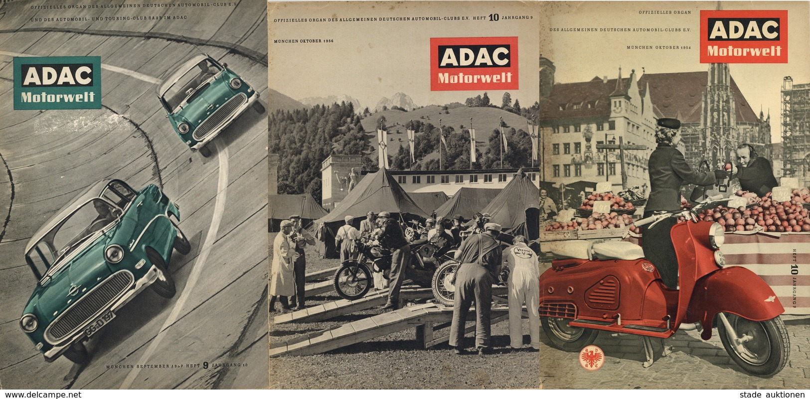 Auto Buch Lot Mit 11 Heften ADAC 1954-57 II - Altri & Non Classificati