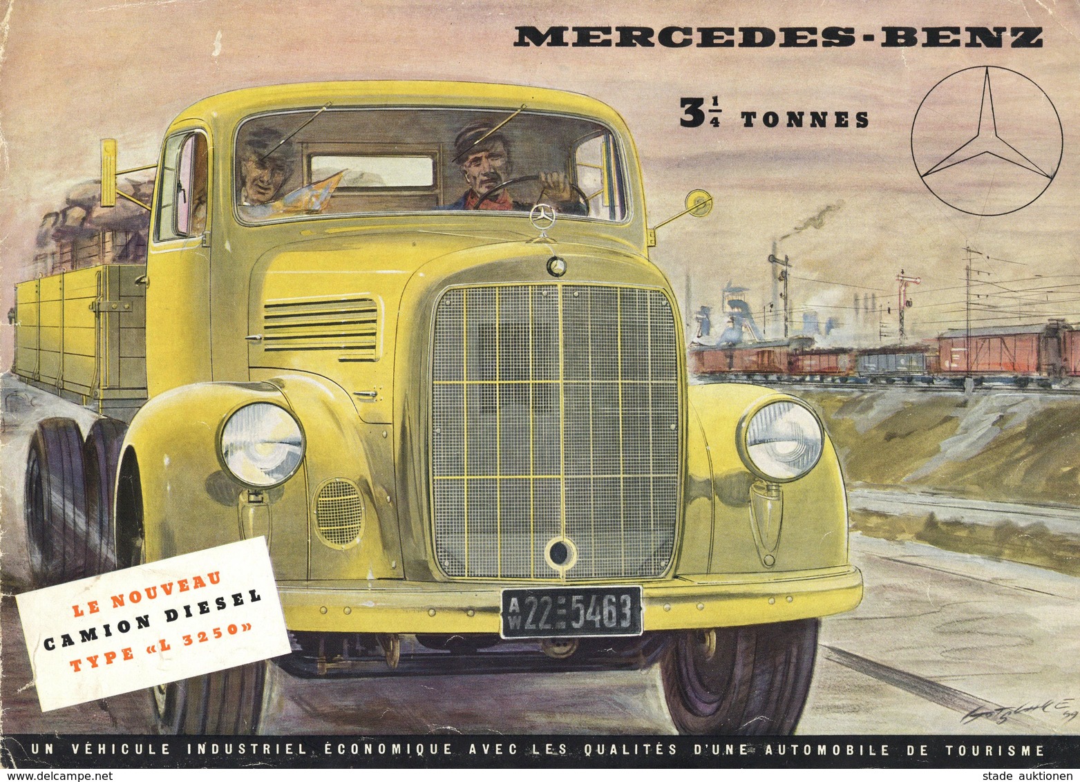 Auto Oldtimer Mercedes Benz LKW L 3250 Broschüre Ca. 1949 II - Altri & Non Classificati