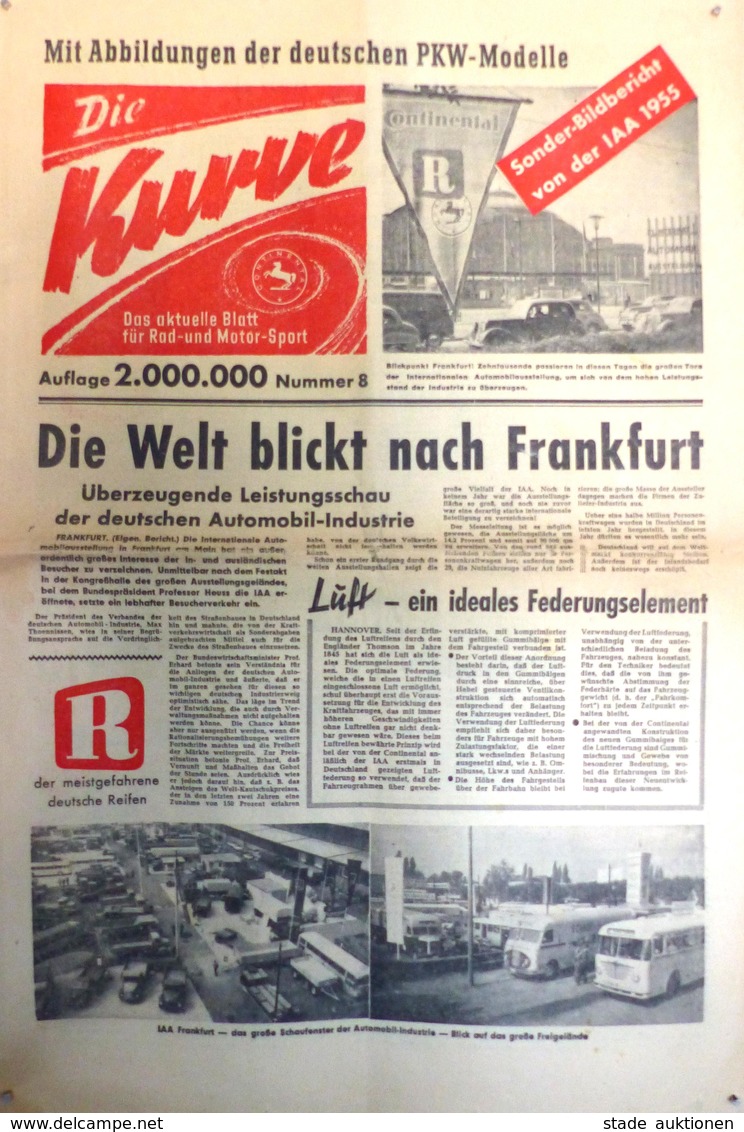 Auto Zeitung Continental Die Kurve Mit Sonder Bildbericht Von Der IAA 1955 II Journal - Altri & Non Classificati