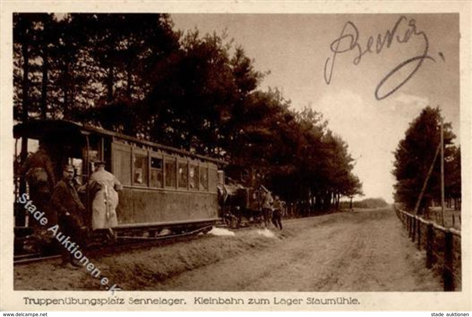 Kleinbahn WK I Truppenübungsplatz Senelager 1915 I-II - Treni