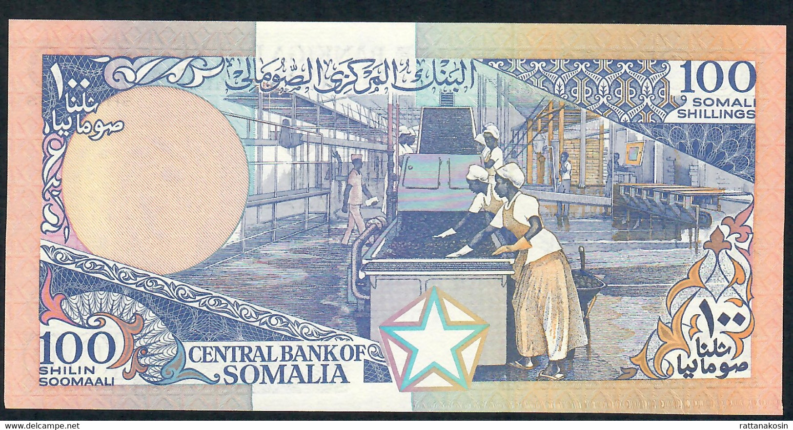 SOMALIA  P35c 100 SHILLINGS 1987 #D074     UNC - Somalia