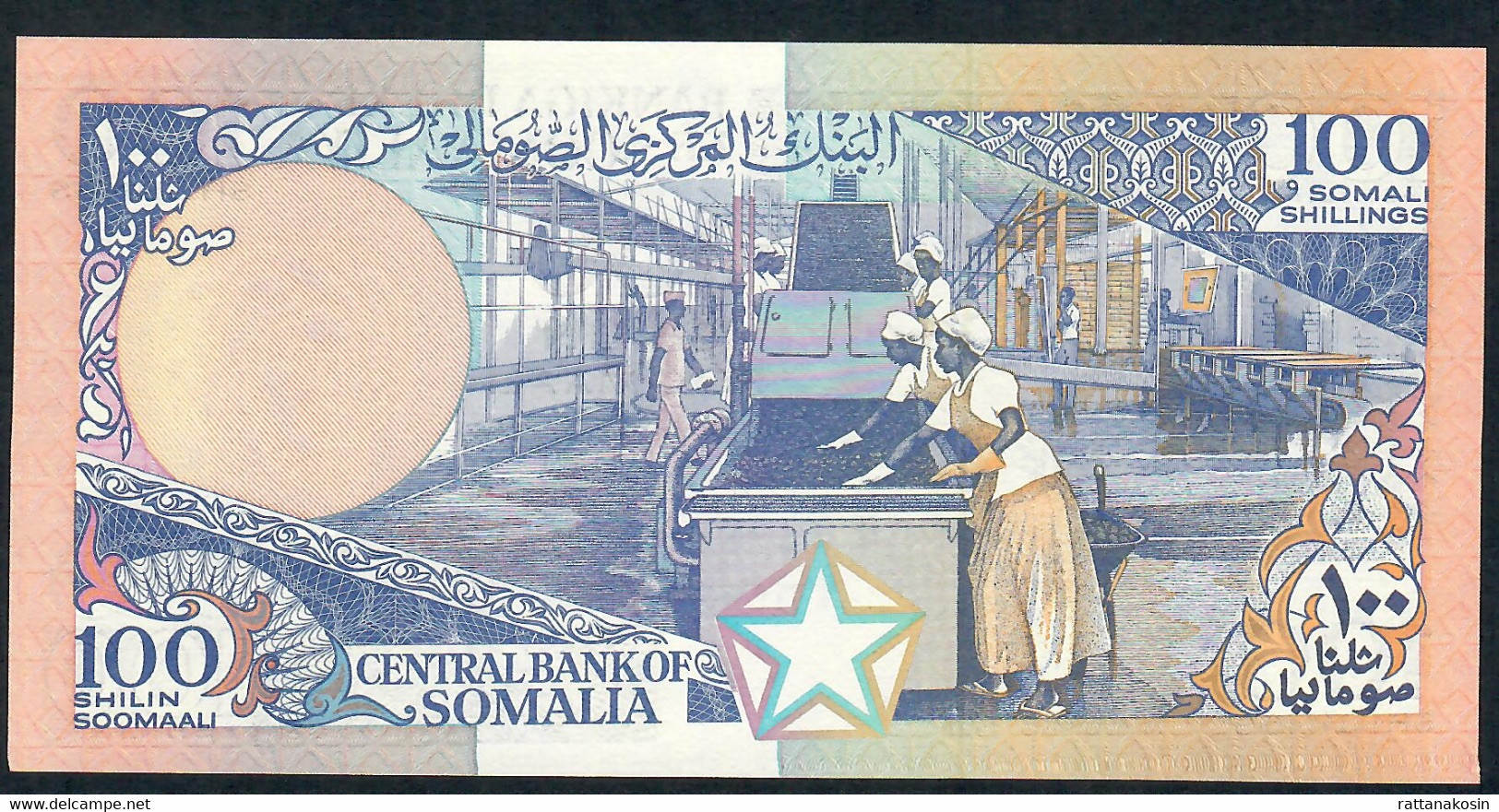 SOMALIA  P35c 100 SHILLINGS 1987 #D074     UNC - Somalie