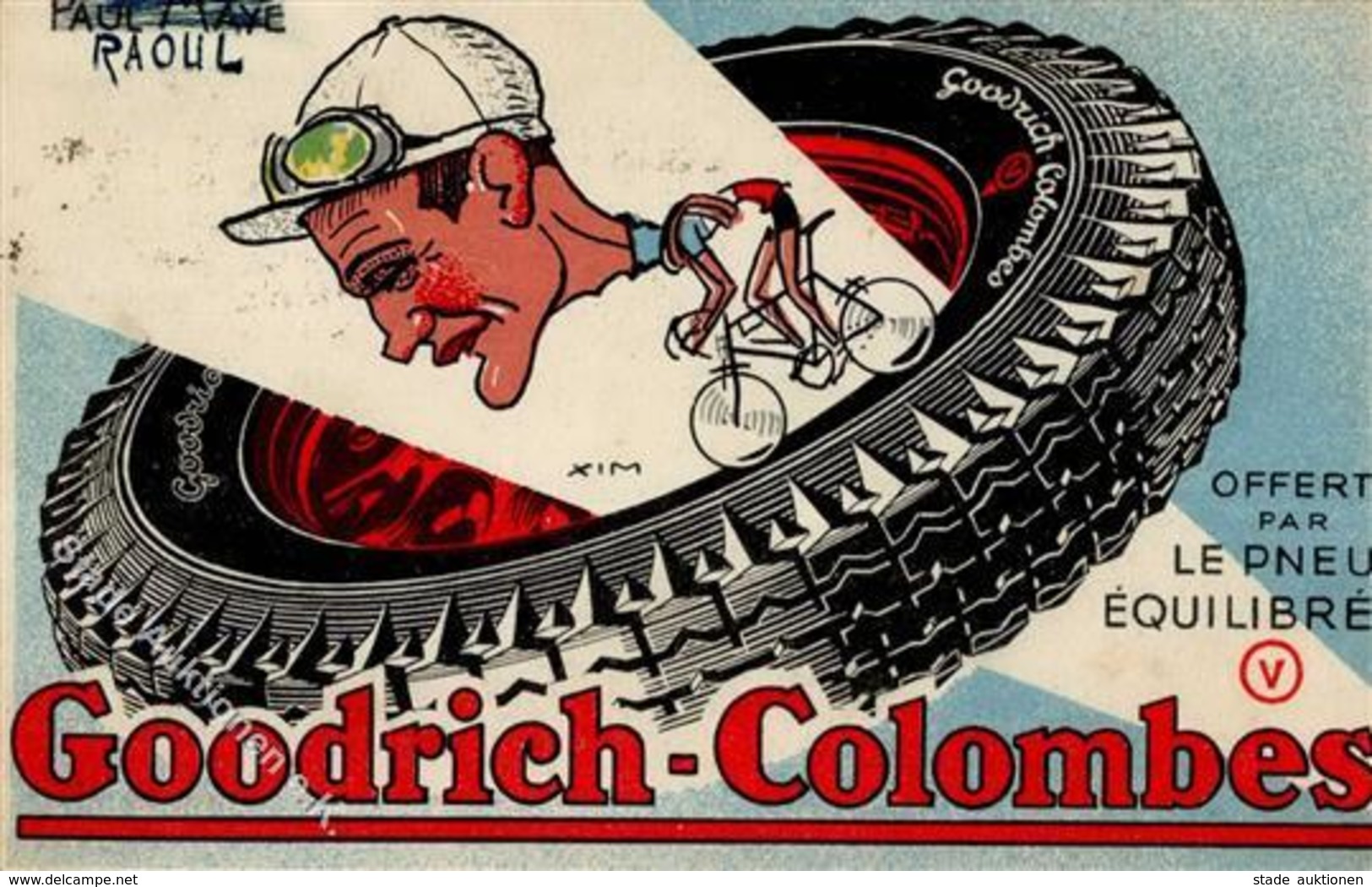 Fahrrad Paul Maye Goodrich Colombes Werbe AK I-II (fleckig) Cycles - Treni