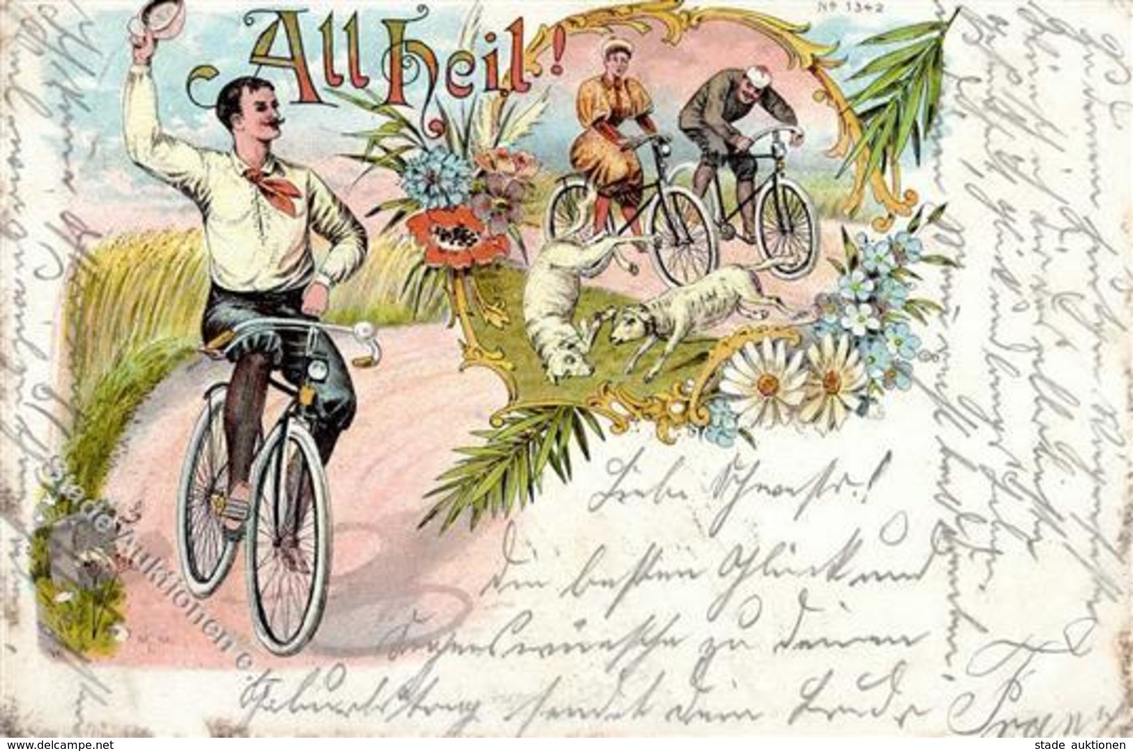 FAHRRAD - ALL HEIL! Litho 1899 I-II - Treni