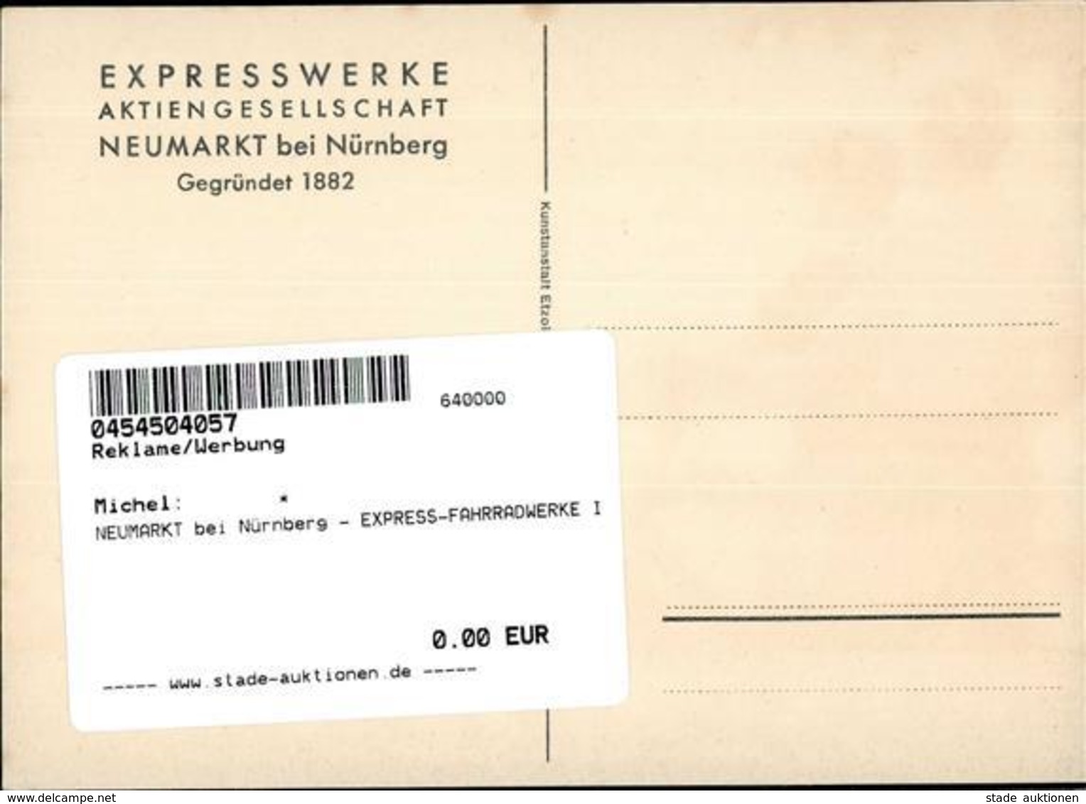 NEUMARKT Bei Nürnberg - EXPRESS-FAHRRADWERKE I - Treni